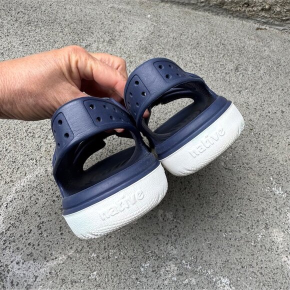NATIVE Chase Sugarlite Sandals Kids 12 Blue Lightweight Shoe Adjustable Straps - Picture 4 of 11
